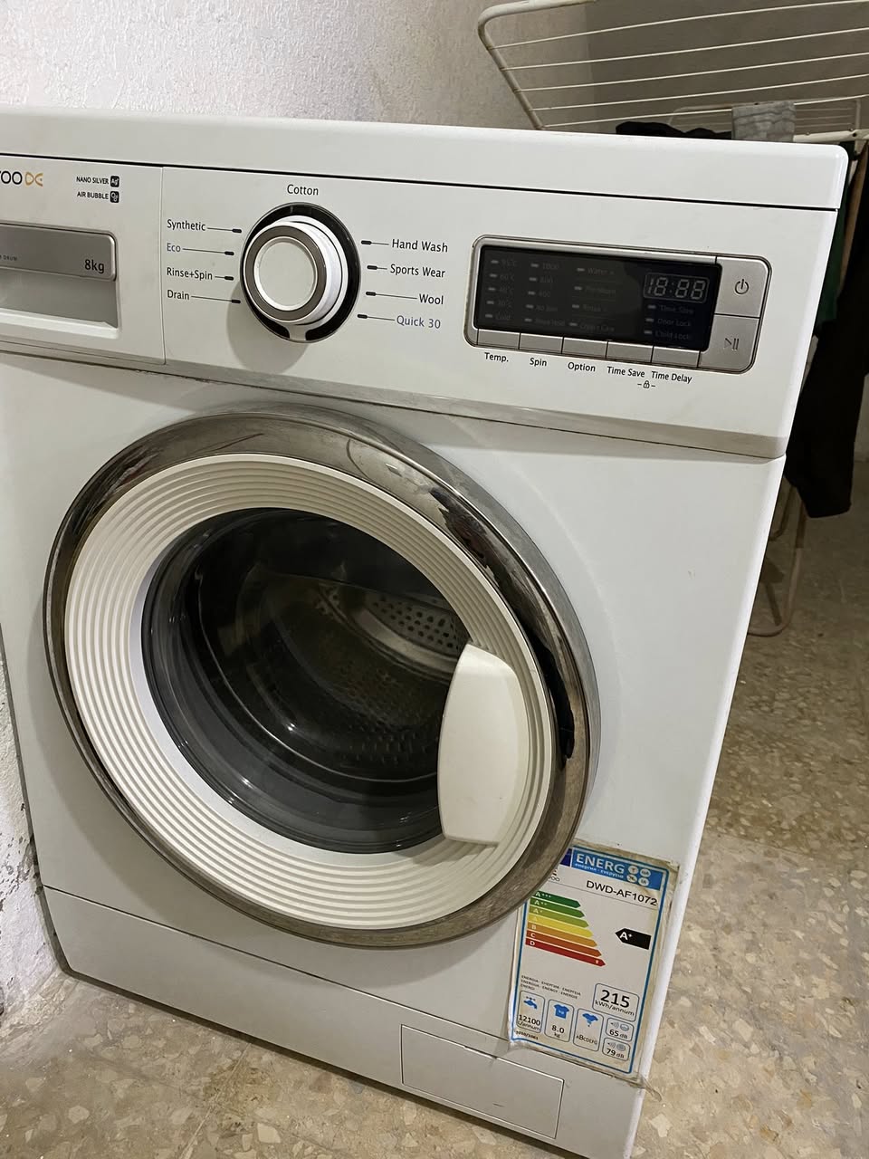 غسالة دايو 8 كيلو شبه جديدة